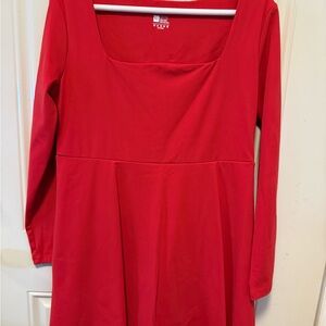 Red Long Sleeve Dress